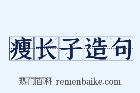 瘦长子造句是什么意思的图片
